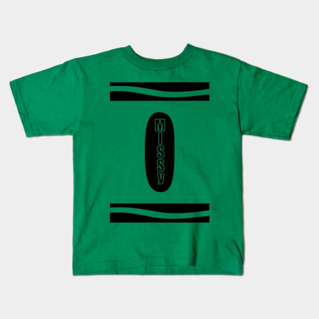 Missy Crayon Kids T-Shirt by ACGraphics